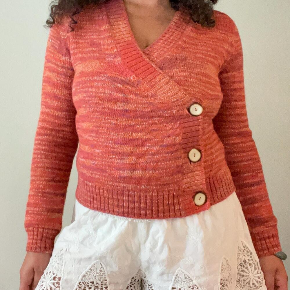 Peruvian Alpaca Orange Knit Sweater